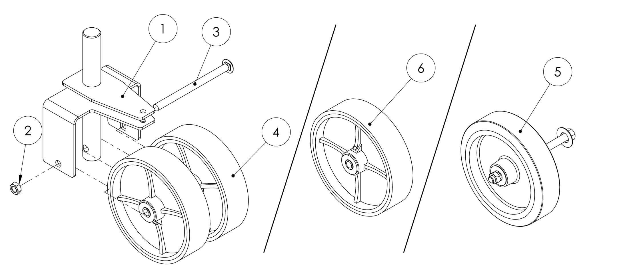 HB-1030-Base-Caster Subparts-SN-52251-53999