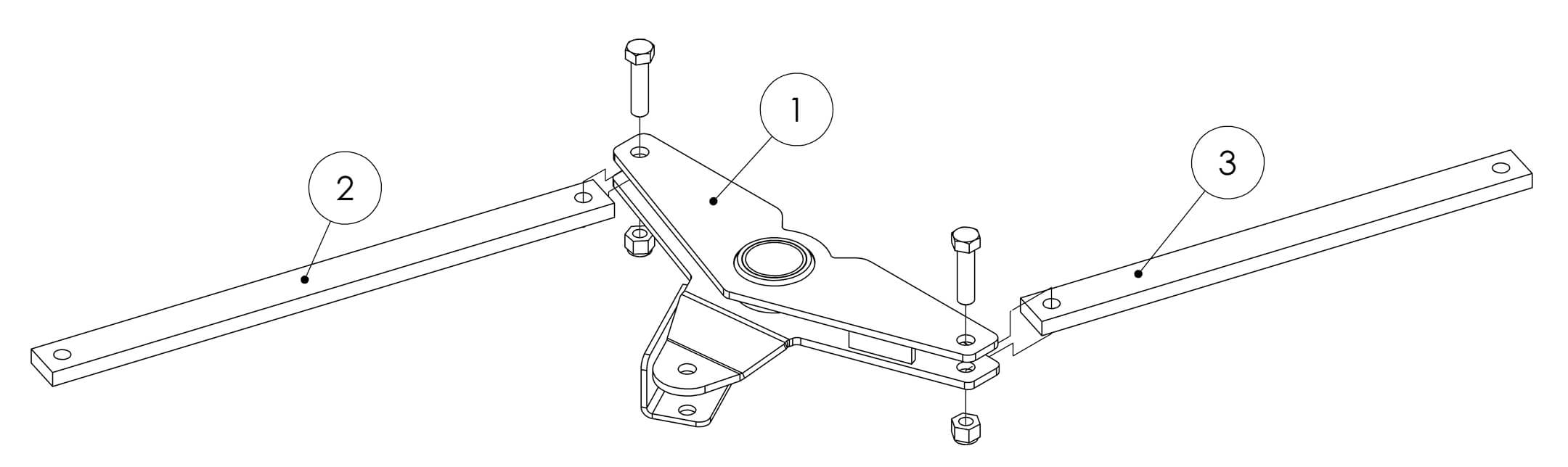 HB-1030-Base-Center Steer Subparts-SN-52251-53999